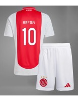 Ajax Chuba Akpom #10 Domácí dres pro děti 2024-25 Krátký Rukáv (+ trenýrky)